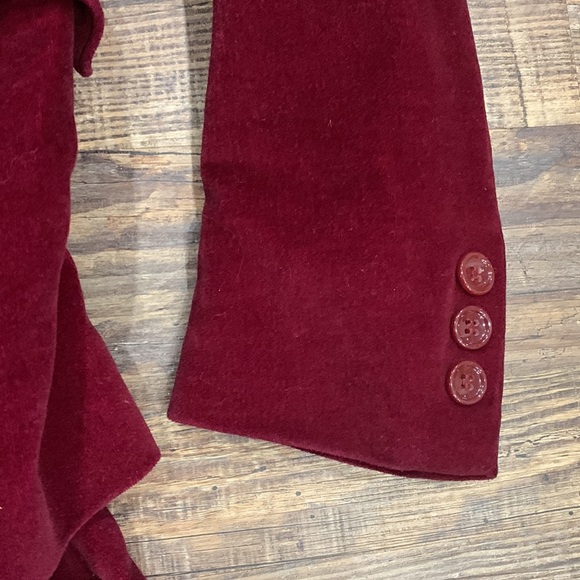 Burgundy velvet suit set - Picture 3 of 6